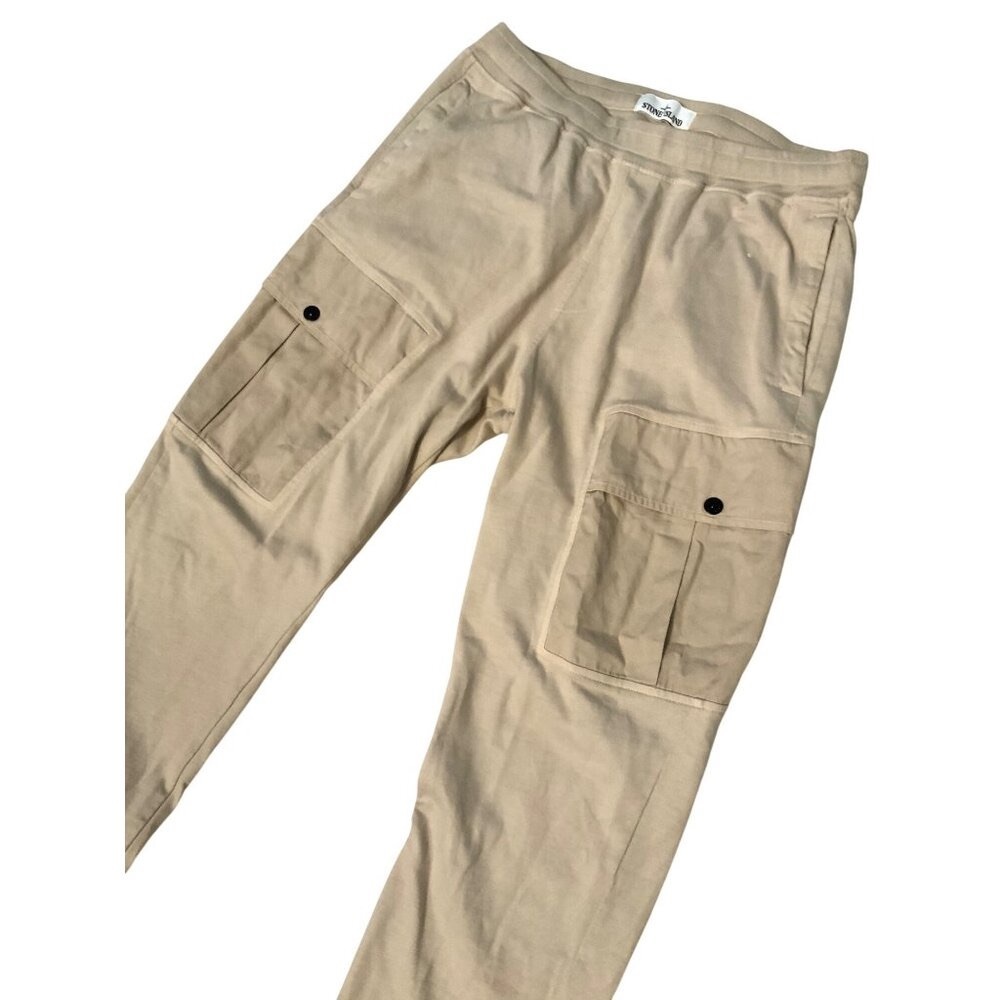 Stone Island mens cargo sweat pants beige waist 32 leg 30